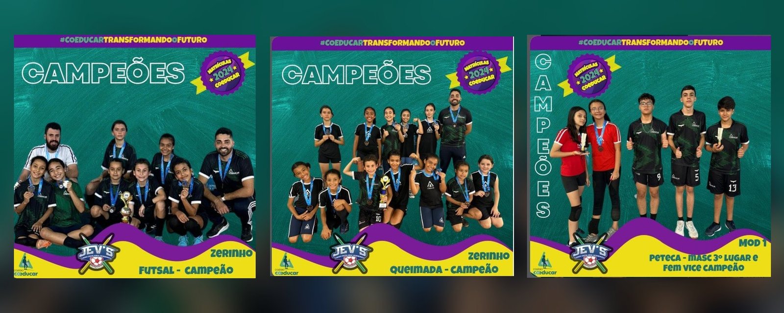 Conquistas do Colégio Coeducar nos JEV’s 2023