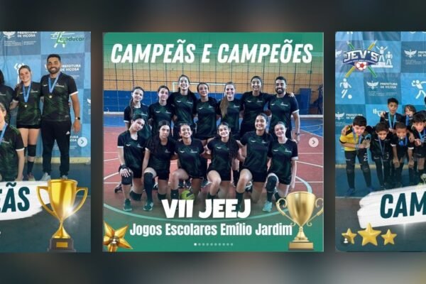 Esporte no Coeducar em 2024: ouros nos JEV’s e três títulos invictos nos Jogos Emílio Jardim