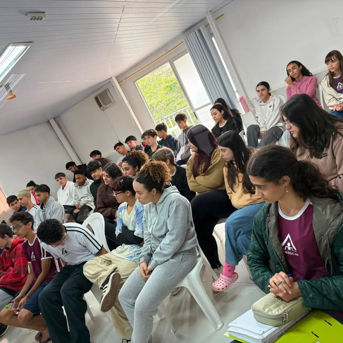 Turma do Ensino Médio do Coeducar em preparação para o ENEM